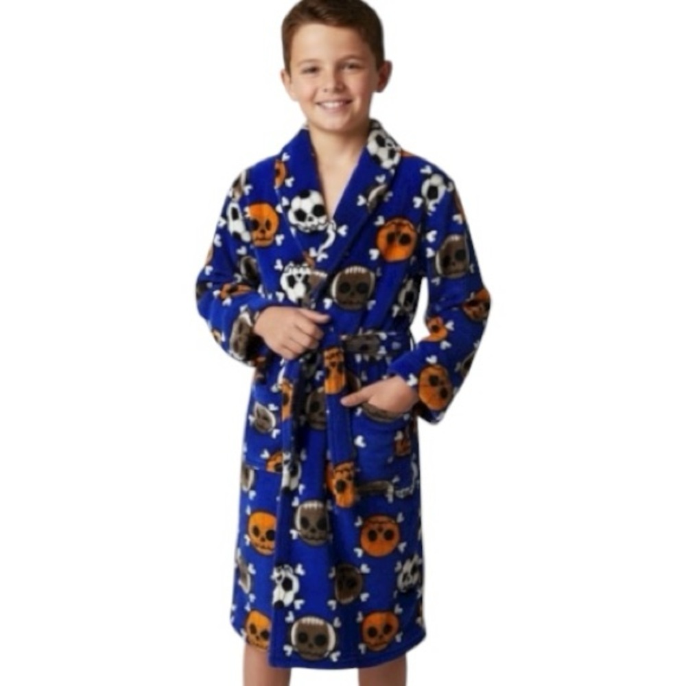 Komar Kids Robe, Fleece Robe, Sz XL, Sports, Graphic, Novelty‌‌, PJ, Vintage